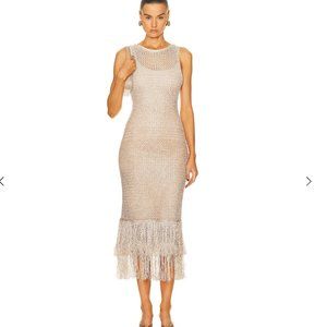 Staud Constanza Dress in Beige Multi